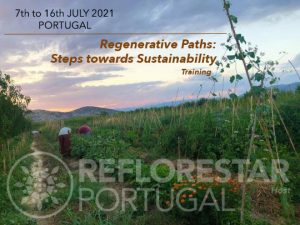 A training poster highlighting regenerative paths towards sustainability.