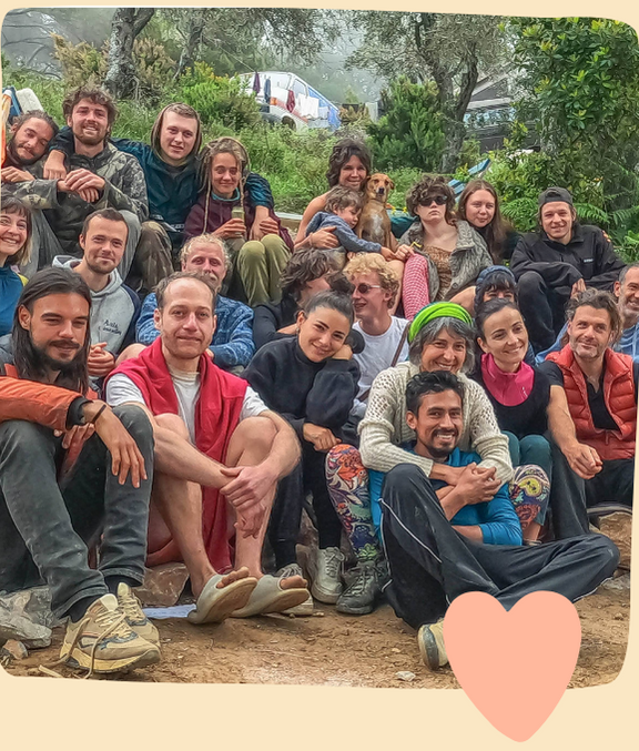 A joyful group posing for a Fun photo.